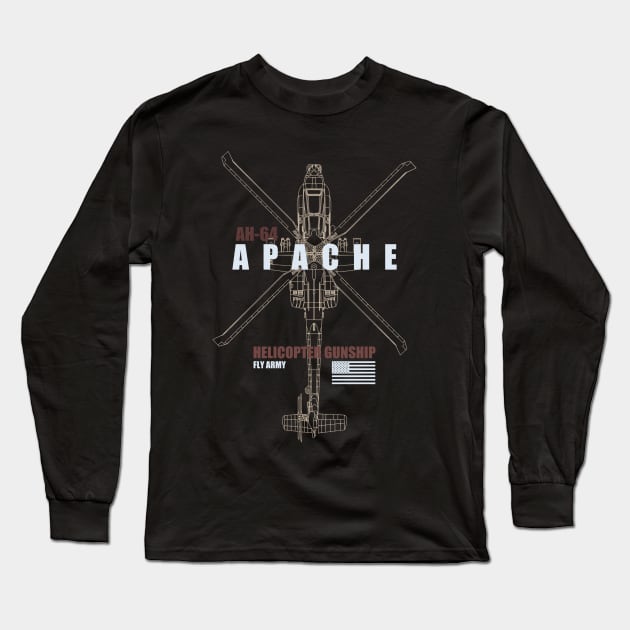 AH-64 Apache Long Sleeve T-Shirt by TCP